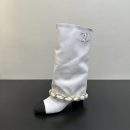 Luxury Replica Lambskin & Grosgrain High Boots