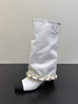 Luxury Replica Lambskin & Grosgrain High Boots