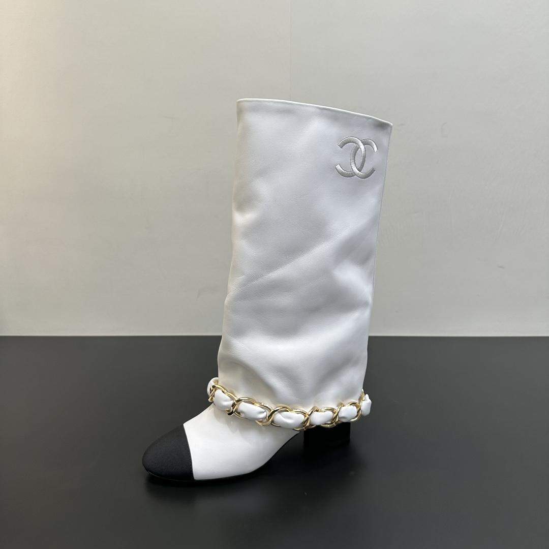 Luxury Replica Lambskin & Grosgrain High Boots