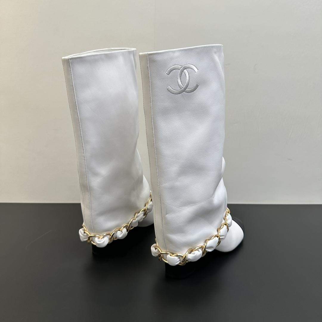 Luxury Replica Lambskin & Grosgrain High Boots - Image 5