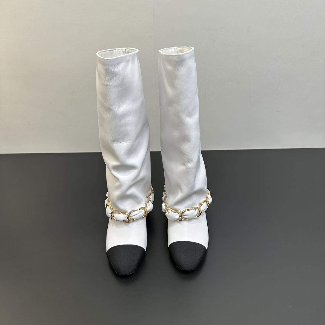 Luxury Replica Lambskin & Grosgrain High Boots - Image 2