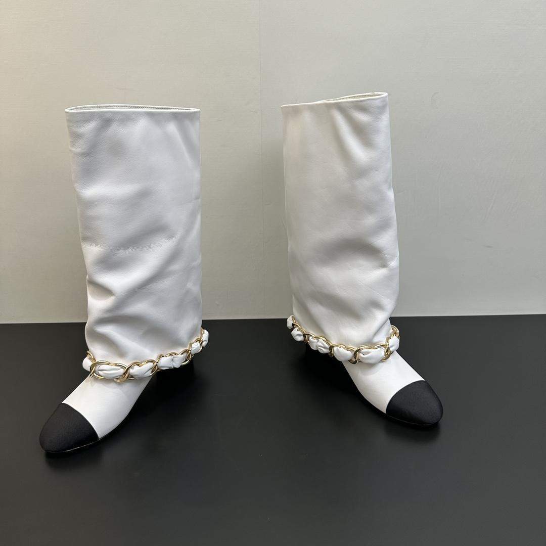 Luxury Replica Lambskin & Grosgrain High Boots - Image 3