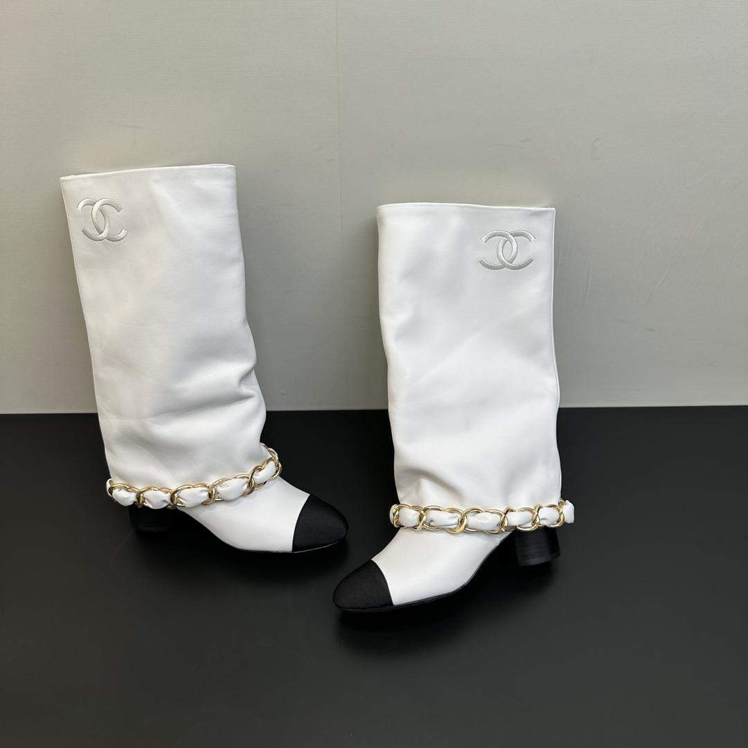 Luxury Replica Lambskin & Grosgrain High Boots - Image 6