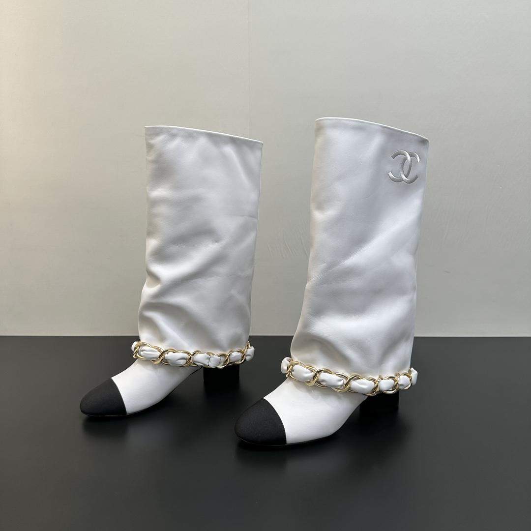 Luxury Replica Lambskin & Grosgrain High Boots - Image 7