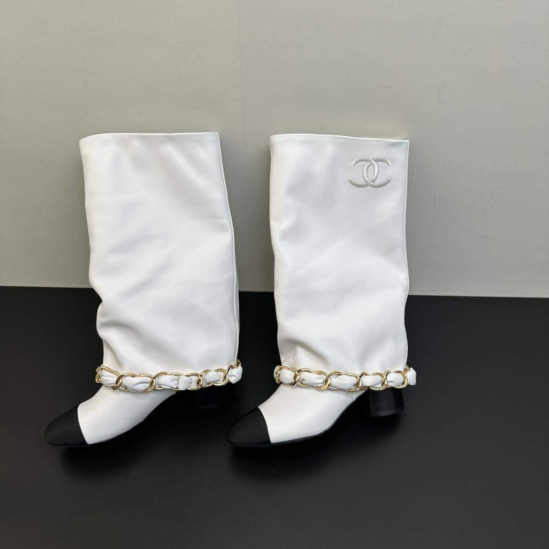 Luxury Replica Lambskin & Grosgrain High Boots - Image 8
