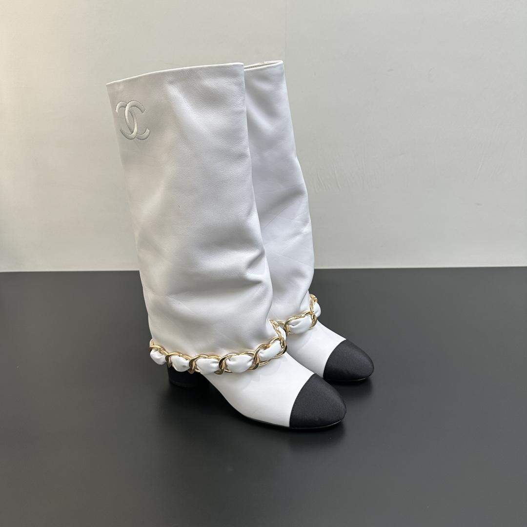 Luxury Replica Lambskin & Grosgrain High Boots - Image 4