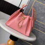 Copy Grained Calfskin 25 Small Replica Handbag - Pink