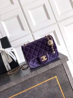 Luxury Replica Velvet Mini Flap Bag