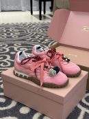 Copy Miu Miu Tyre Technical Fabric And Suede Replica Sneakers