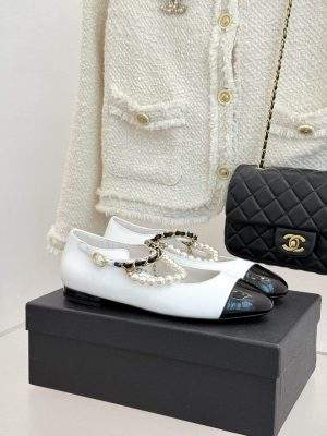 Copy Lambskin, Patent Calfskin, Imitation Pearls & Metal Replica Mary Janes