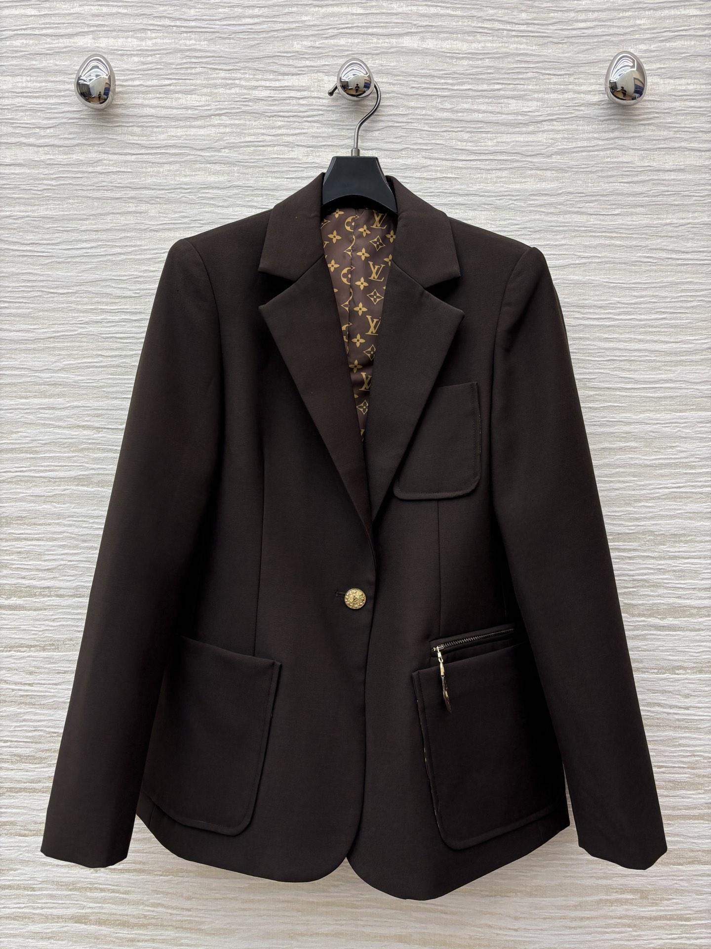 Copy Louis Vuitton Technical Gabardine Preppy Replica Blazer