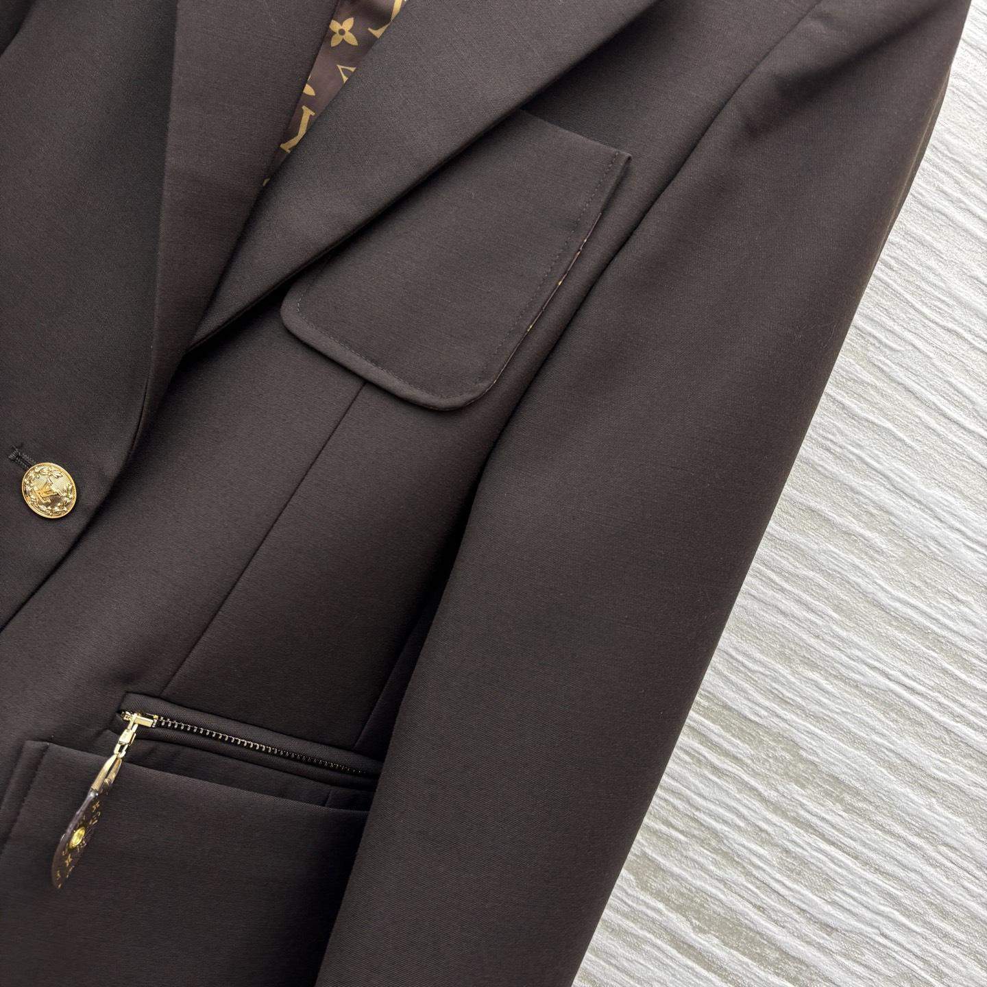 Copy Louis Vuitton Technical Gabardine Preppy Replica Blazer - Image 6