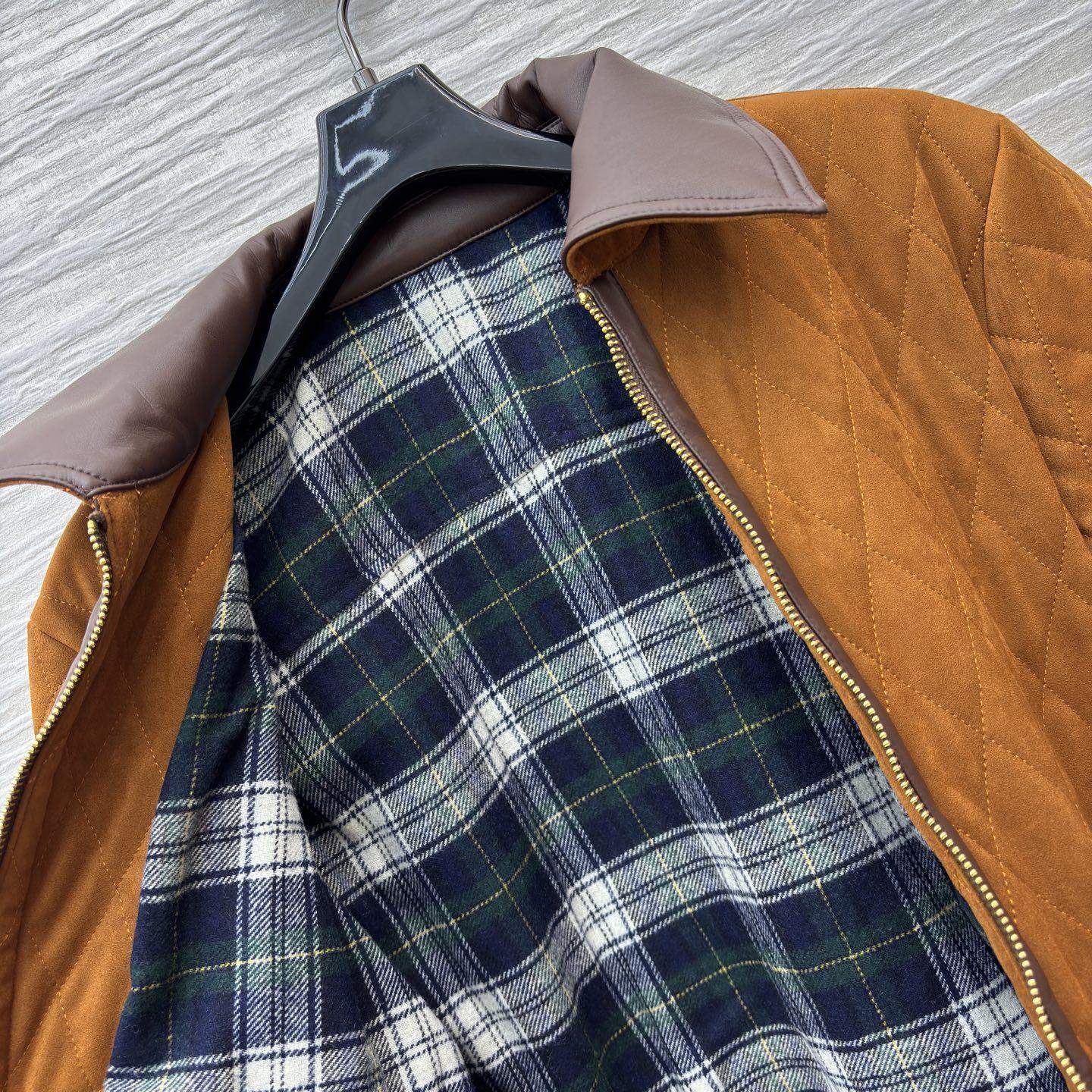 Luxury Replica Celine Quilted Jacket In Suede - Image 5