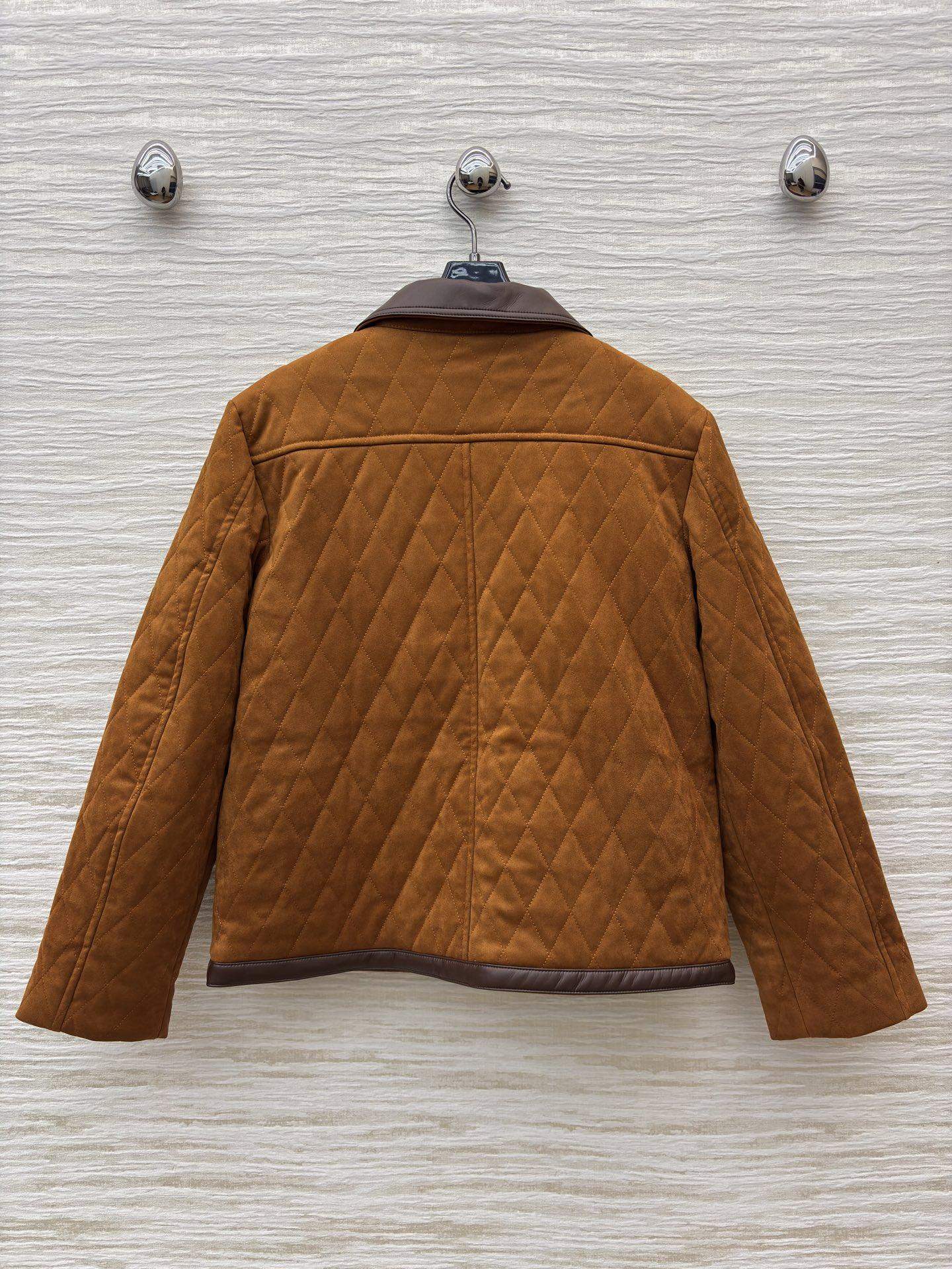 Luxury Replica Celine Quilted Jacket In Suede - Image 2