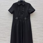 Exclusive Loewe Belted Replica Dress In Stretch Viscose