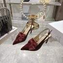 Superior Christian Dior Diorissimo Replica Slingback Pump - Burgundy