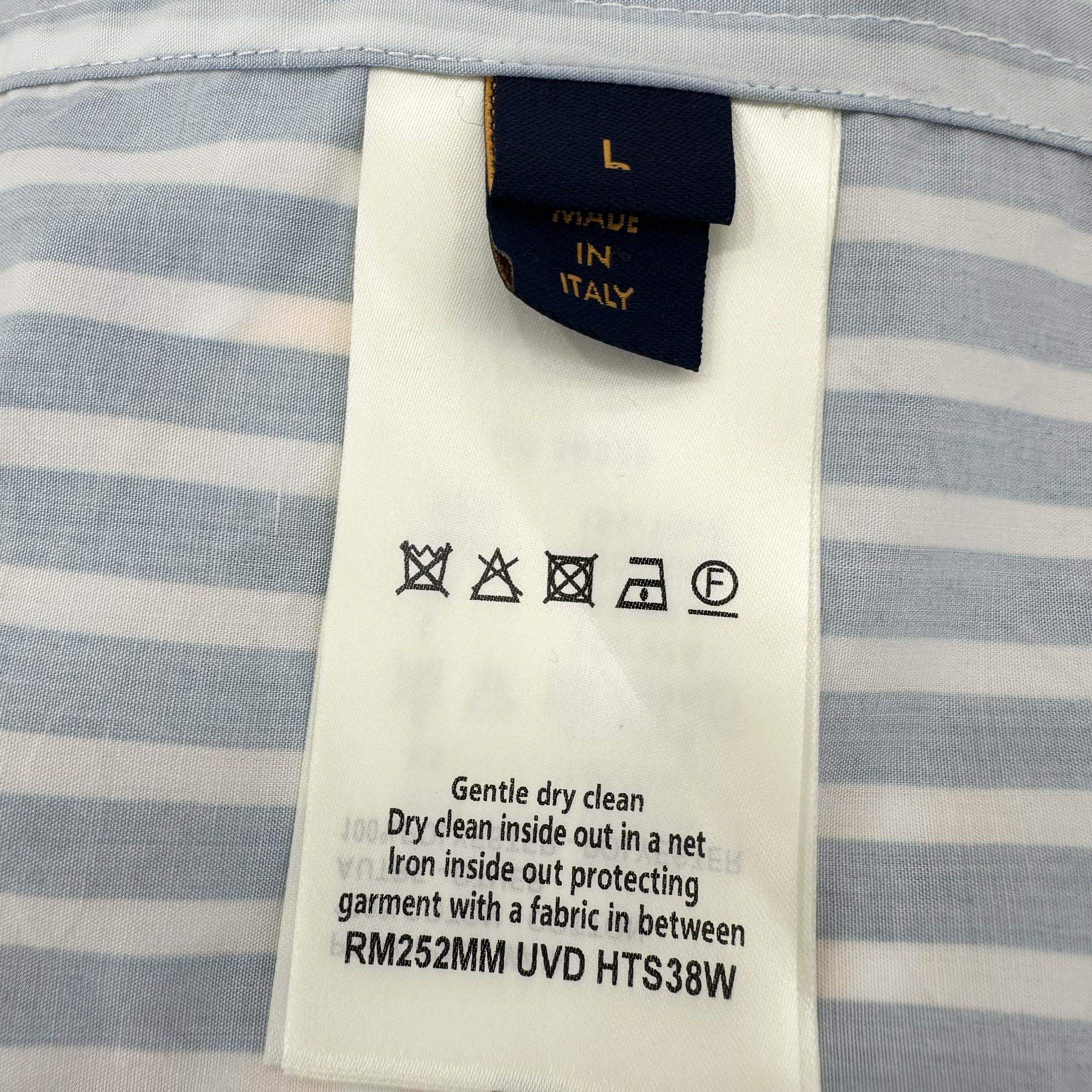 Luxury Louis Vuitton Monogram Patchwork Striped Replica Shirt - Image 8