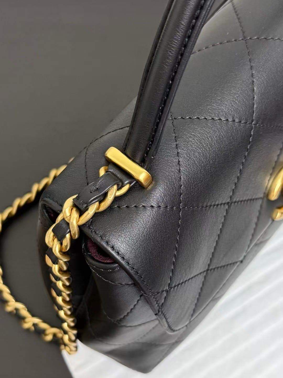 Copy Large Replica Flap Bag With Top Handle - Image 7