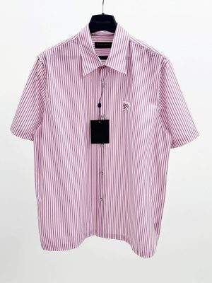 Shop Louis Vuitton Monogram Striped Short-Sleeved Replica Shirt