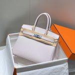 Hermes Birkin Platinum Togo Leather Replica Bag With Silver-Tone Metal 30 cm - Lilac