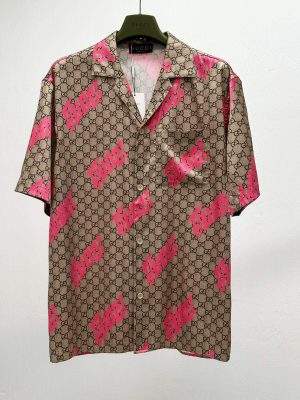 Luxury Gucci Printed Cotton Poplin Bowling Replica Shirt