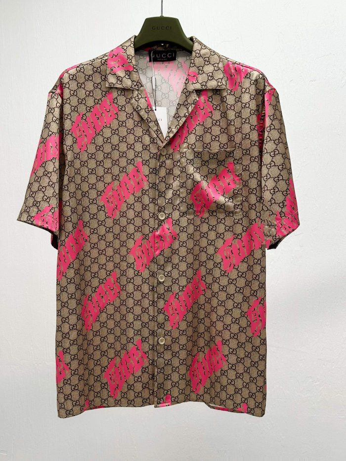 Luxury Gucci Printed Cotton Poplin Bowling Replica Shirt