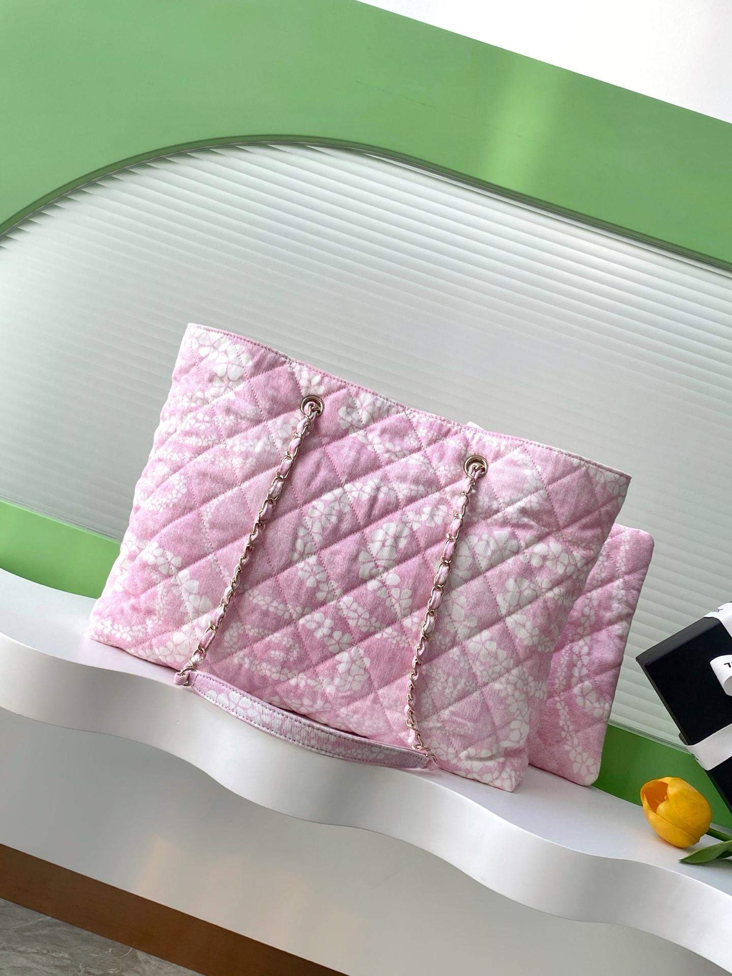 Luxury Printed Denim Replica Shopping Bag - Image 2