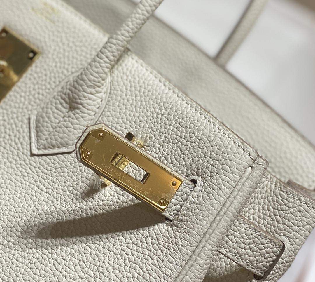 Hermes Birkin Platinum Togo Leather Replica Bag With Gold-Tone Metal 30 cm - Image 7