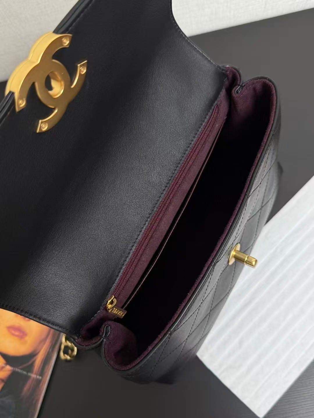 Copy Large Replica Flap Bag With Top Handle - Image 6