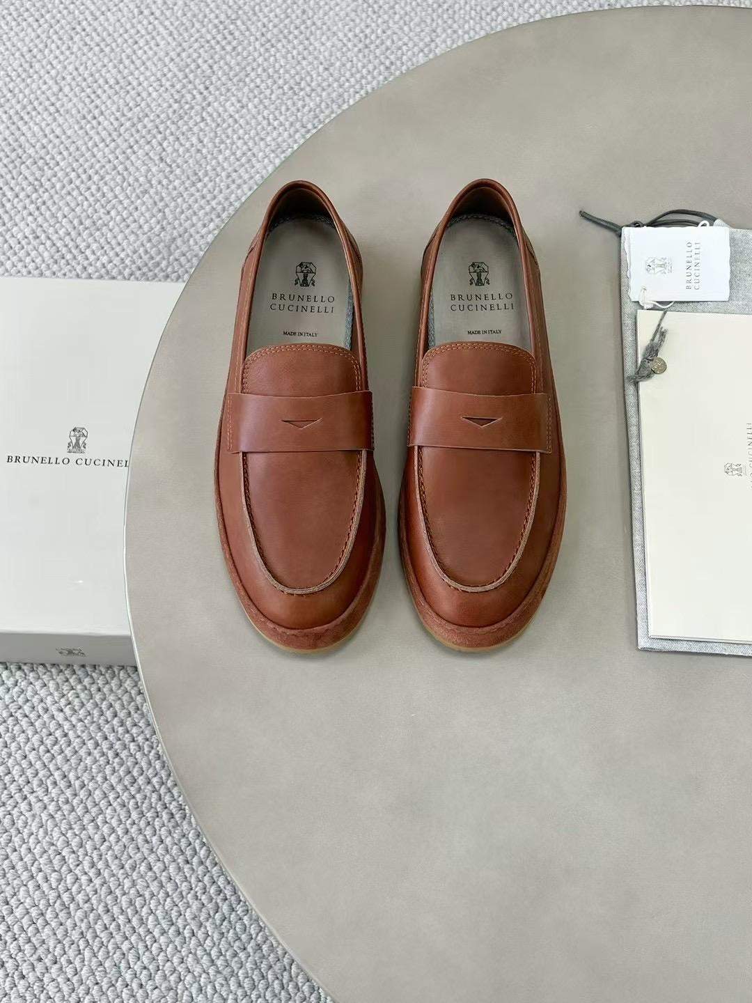 First Copy Brunello Cucinelli Soft Calfskin Loafer Sneakers - Image 2