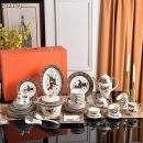 Luxury Replica Hermes Cheval d’Orient Porcelain Dinnerware Set - Multicolor