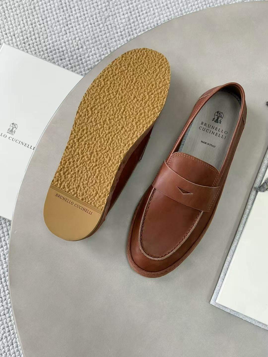 First Copy Brunello Cucinelli Soft Calfskin Loafer Sneakers - Image 6