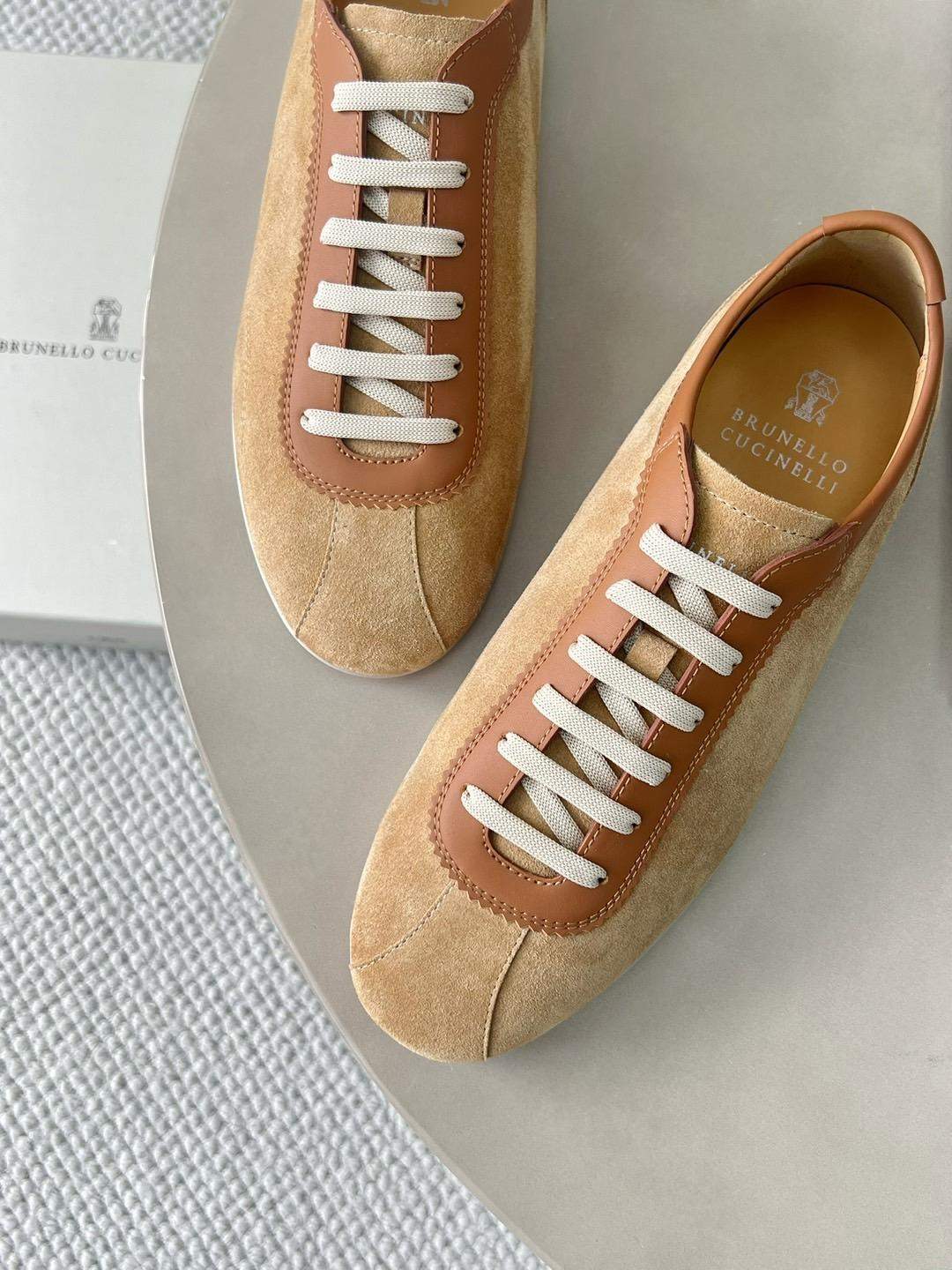 High Quality Brunello Cucinelli Washed Suede Replica Sneakers - Image 4