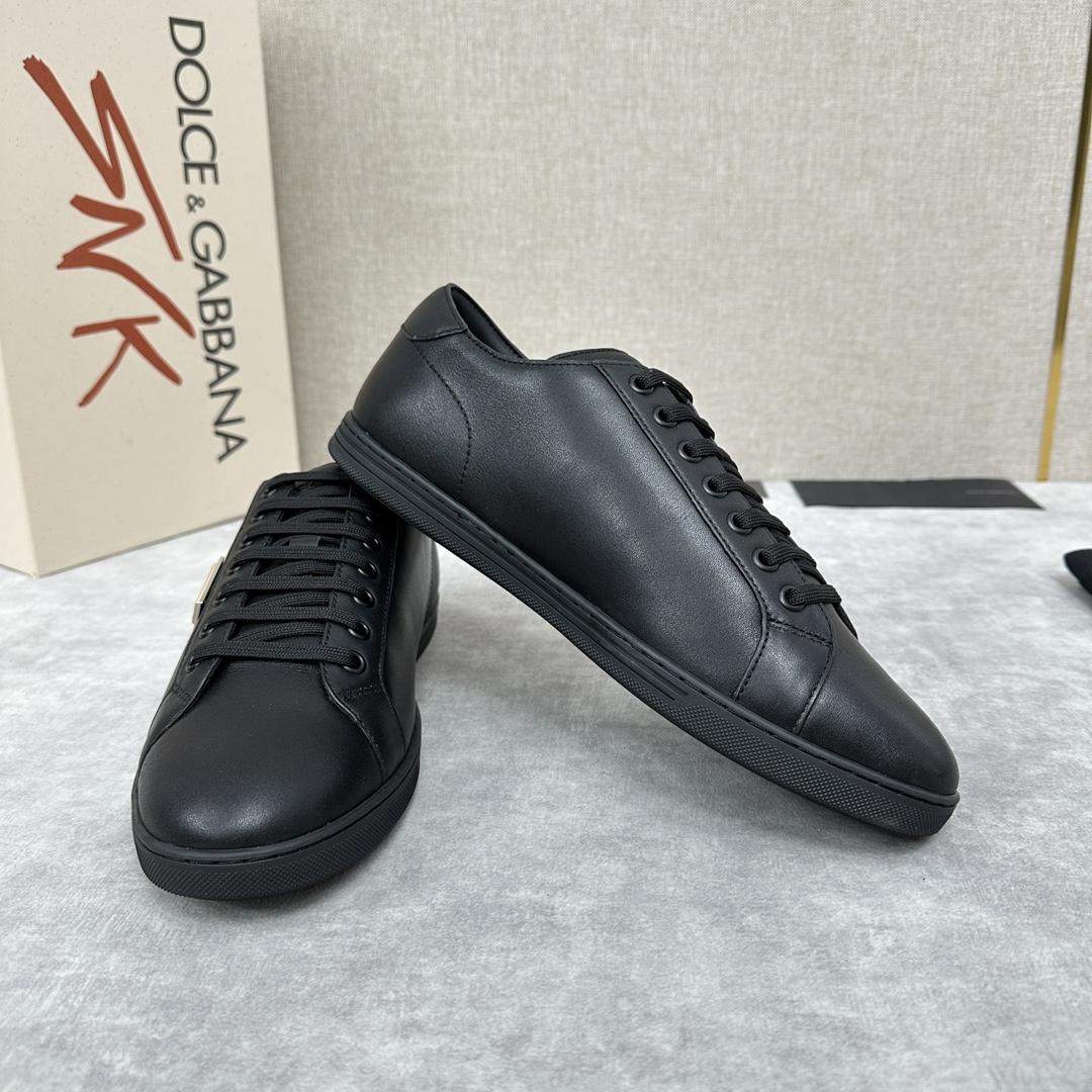 Replica Sale Dolce & Gabbana Saint Tropez Calfskin Sneakers - Image 3