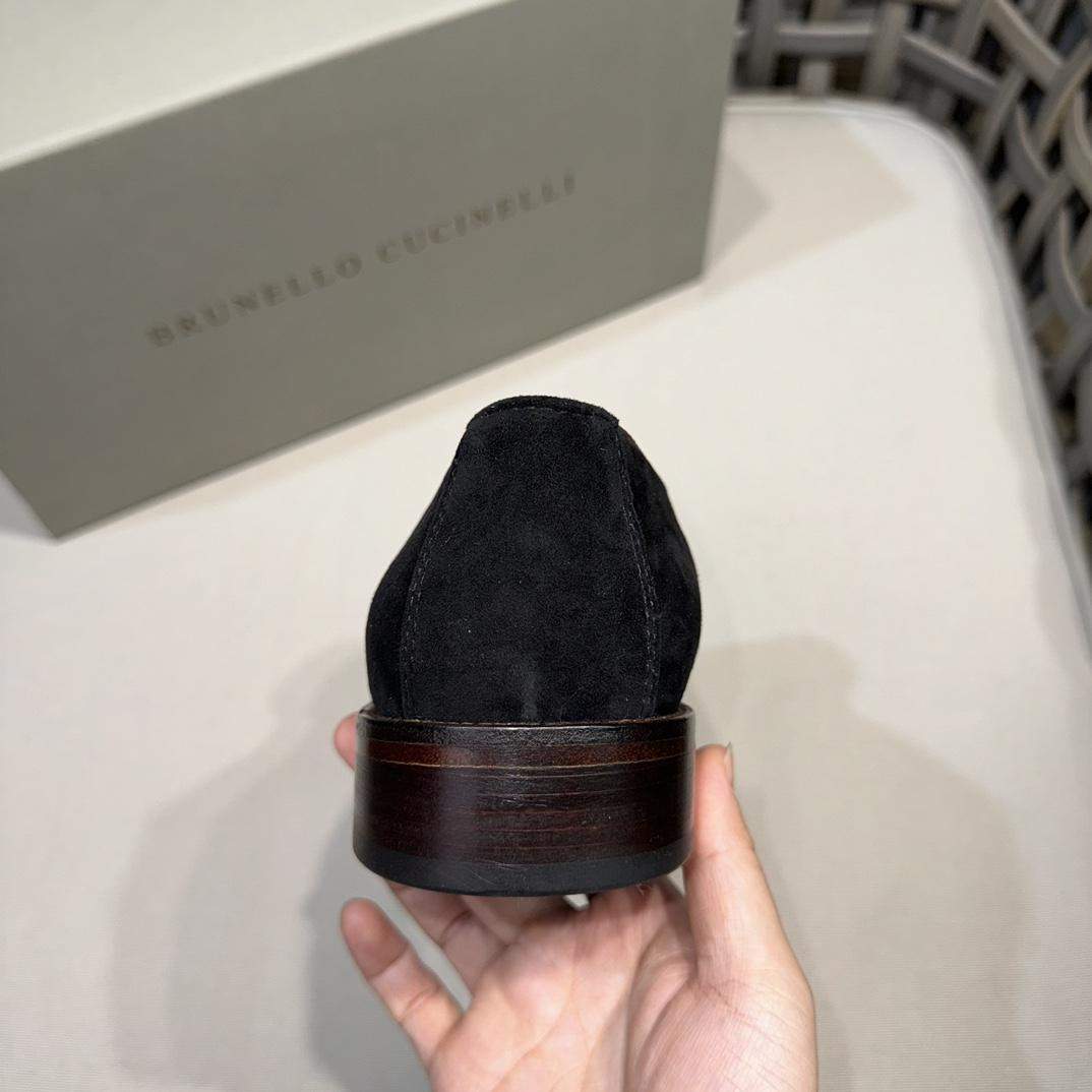 Replica Brunello Cucinelli Washed Suede Penny Loafers - Image 7