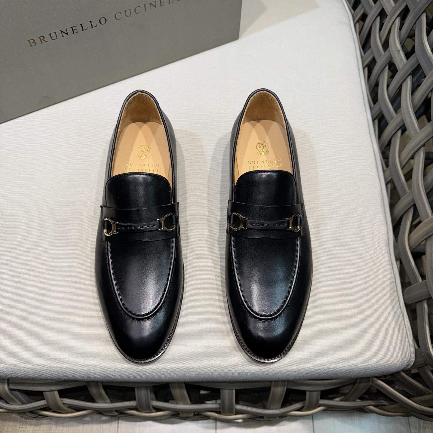 Best Replica Brunello Cucinelli Soft Waxed Calfskin Loafers With Bit Detail