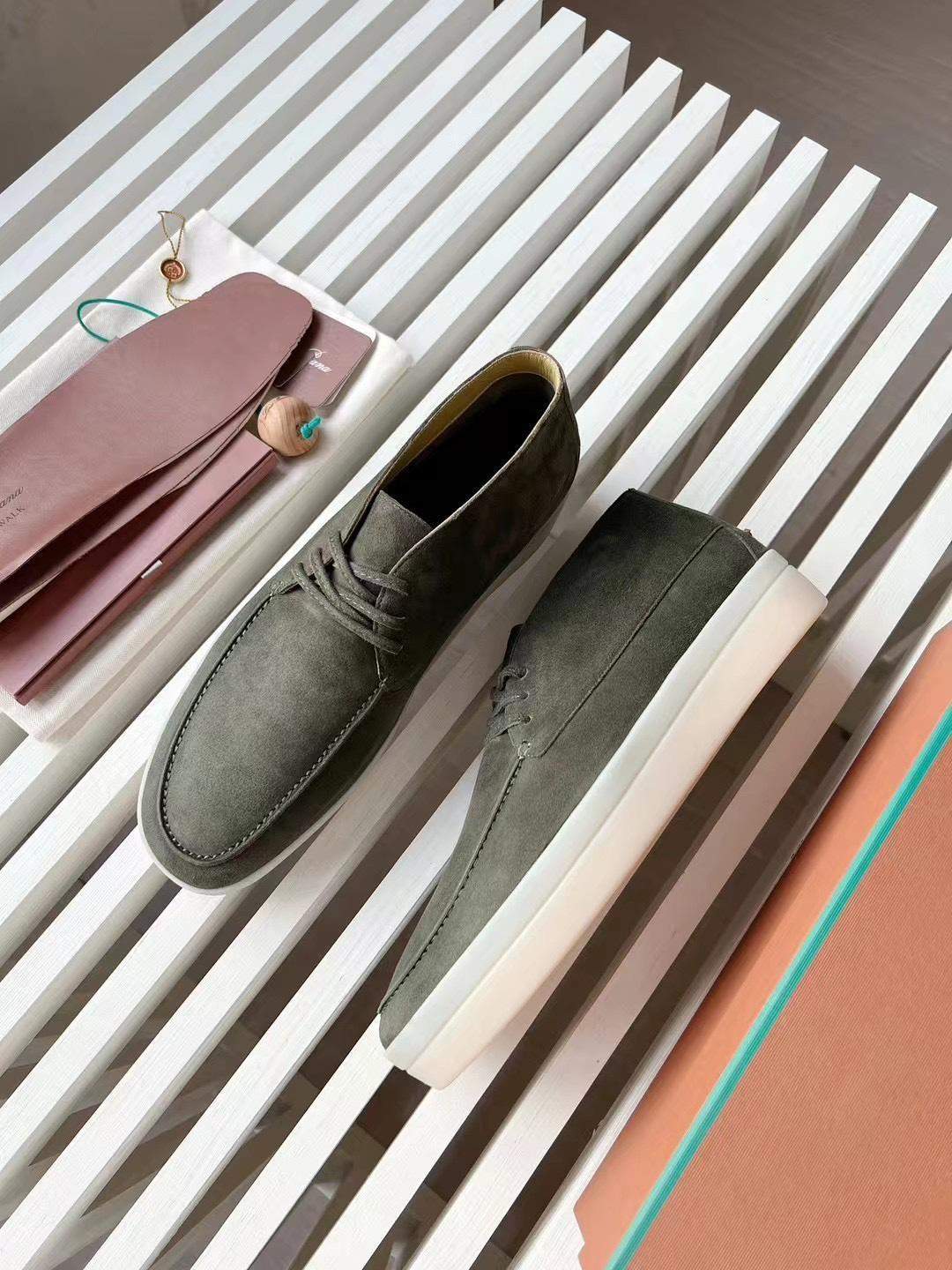 High-Quality Replica Suede Loro Piana Walk and Walk Ankle Boot - Image 2