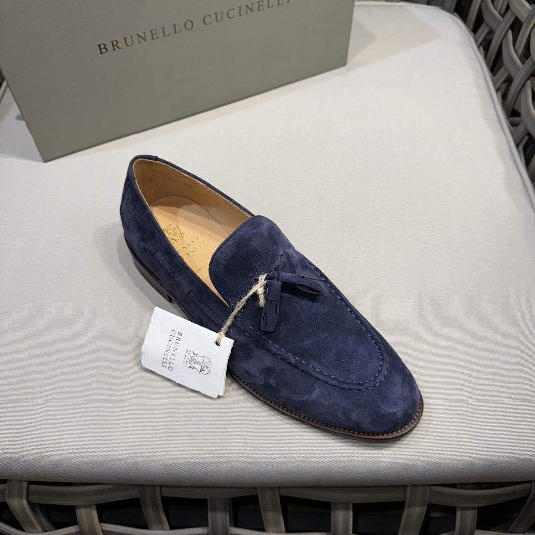 Luxury Replica Brunello Cucinelli Suede Loafers With Tassels - Image 6
