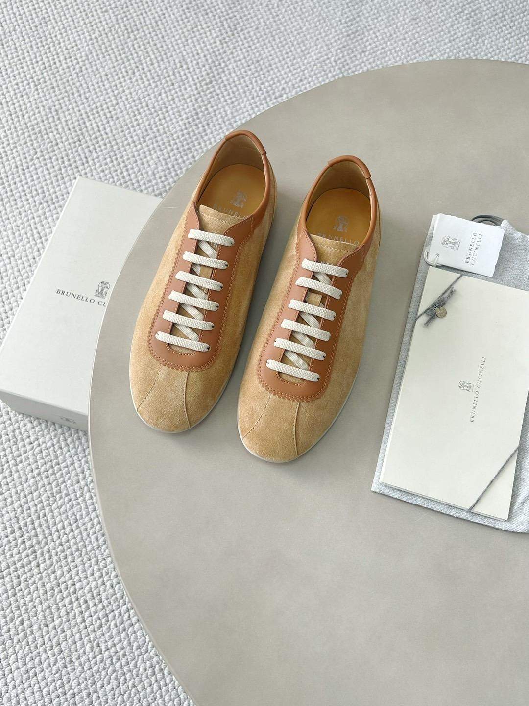 High Quality Brunello Cucinelli Washed Suede Replica Sneakers - Image 3