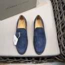 Replica Brunello Cucinelli Washed Suede Penny Loafers - Blue