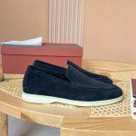 Luxury Replica Loro Piana Summer Walk Loafer - Dark Gray