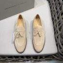 Luxury Replica Brunello Cucinelli Suede Loafers With Tassels - Beige