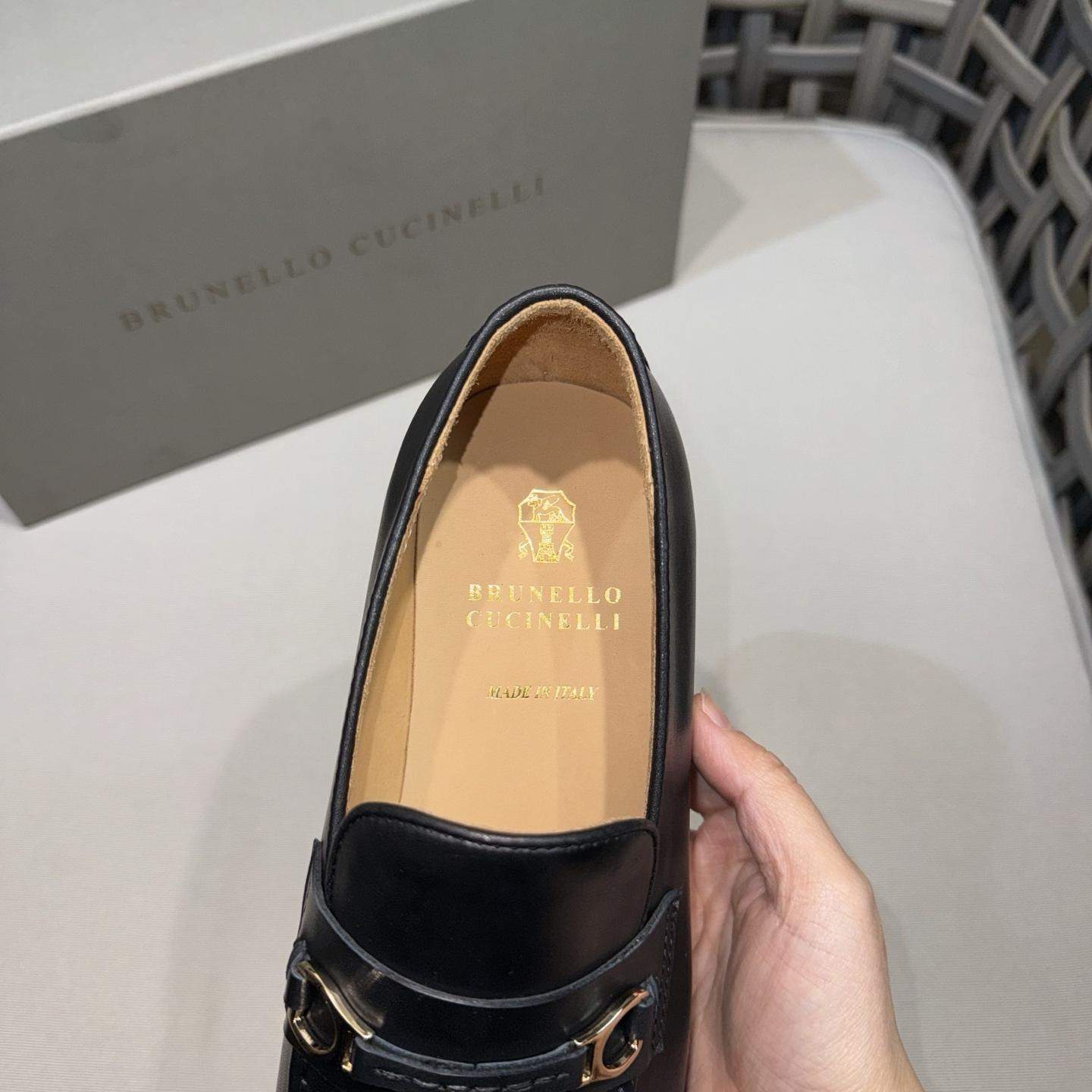 Best Replica Brunello Cucinelli Soft Waxed Calfskin Loafers With Bit Detail - Image 6