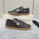 Replica Sale Dolce & Gabbana Saint Tropez Calfskin Sneakers - Dark Brown