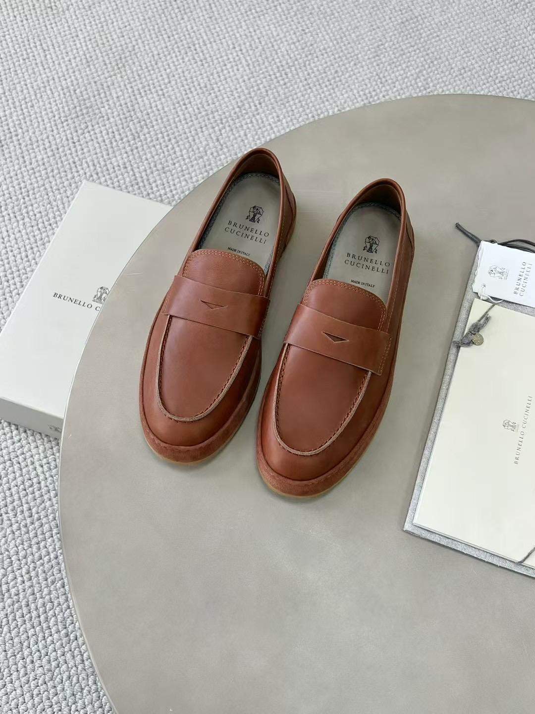First Copy Brunello Cucinelli Soft Calfskin Loafer Sneakers - Image 4