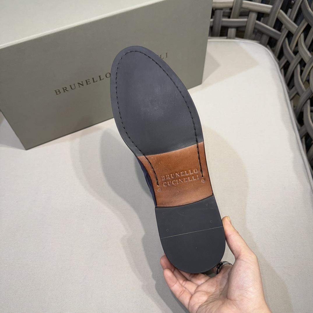 Luxury Replica Brunello Cucinelli Suede Loafers With Tassels - Image 9