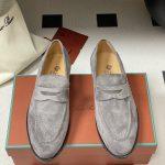 High Quality Loro Piana Sergio Replica Loafer - Gray