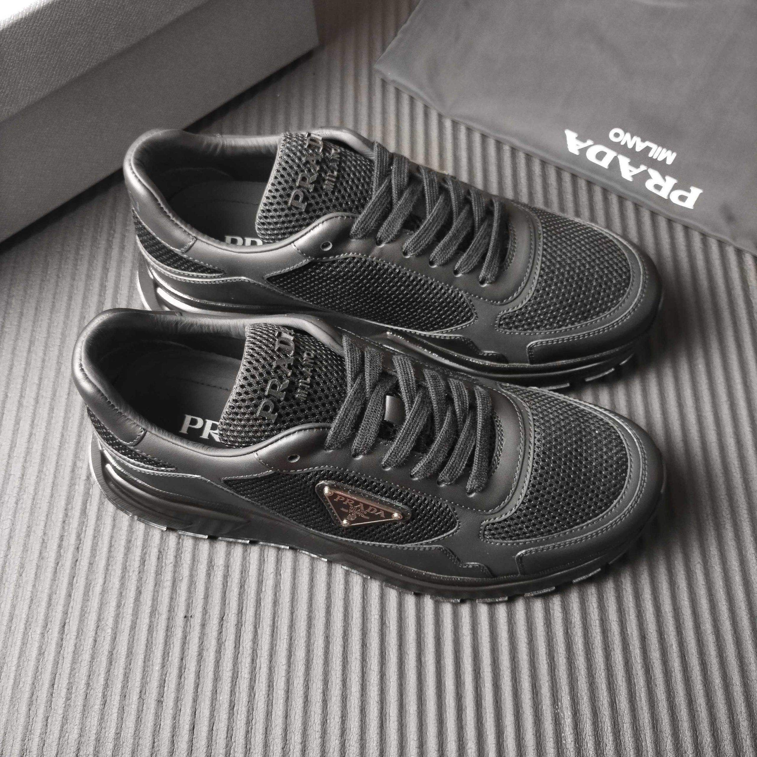 Shop Prada Prax 2.0 Fabric Replica Sneakers