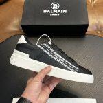 Exclusive Balmain B-Court Printed Calfskin Replica Trainers - Black