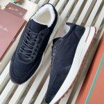 Premium Replica Loro Piana Week-end Walk Sneakers - Navy Blue